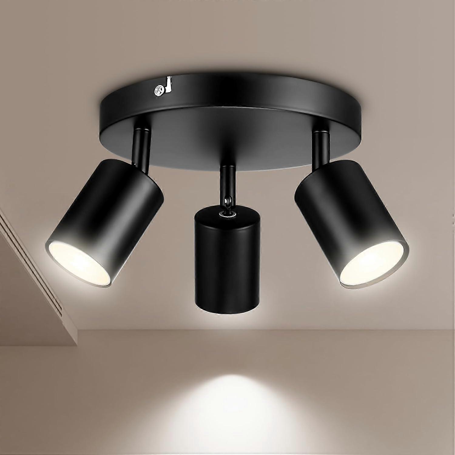 Ceiling light with 3 flames, vintage style ceiling light, adjustable 350, GU10 lamp, kitchen lamp, spotlights, ceiling light