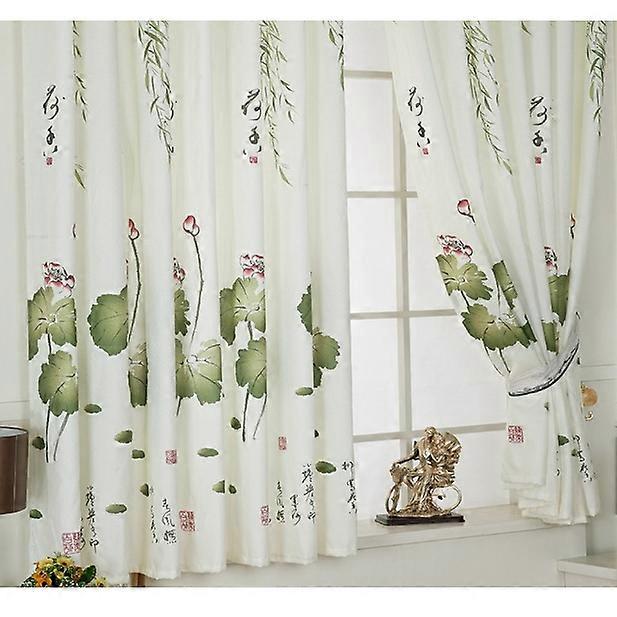 Beautiful Lotus Curtains (A1) 1Mx2M, Hook Setup