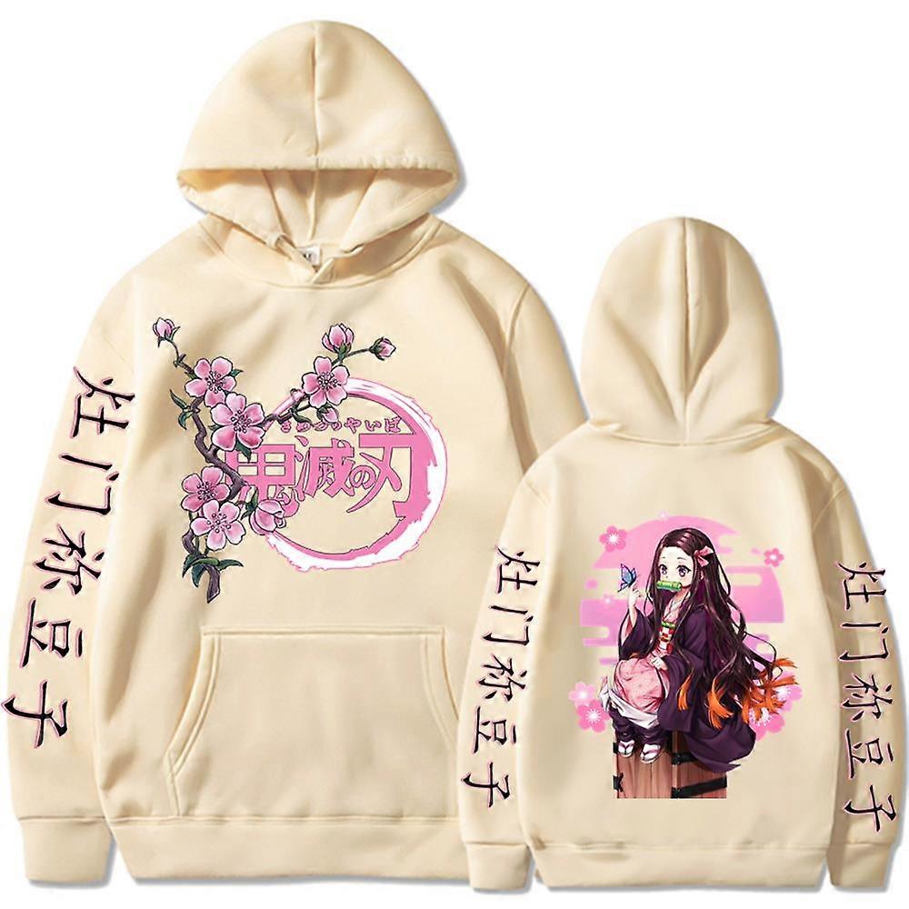 Redkid Demon Slayer Anime Hoodies Kamado Nezuko Manga Imprimé Hommes Femmes Pulls à capuche Oversize