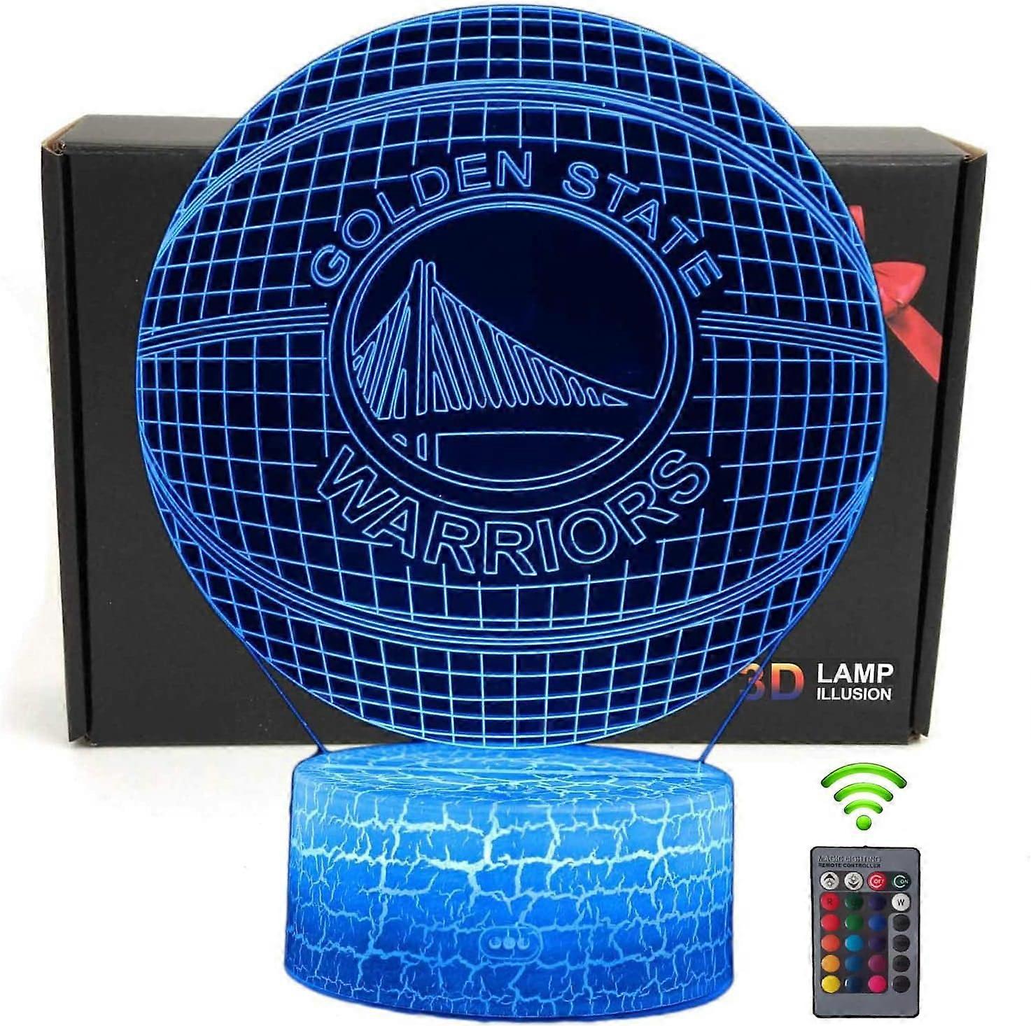 LED Warriors Team 3D Optical Illusion 7 Colors Night Light with USB Power Cable, Support Remote Control and Touch Function