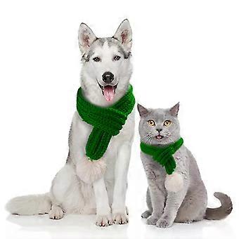 Pcs chien & chat Noël foulards vert animal de compagnie écharpe costume d’animal (taille S + M)