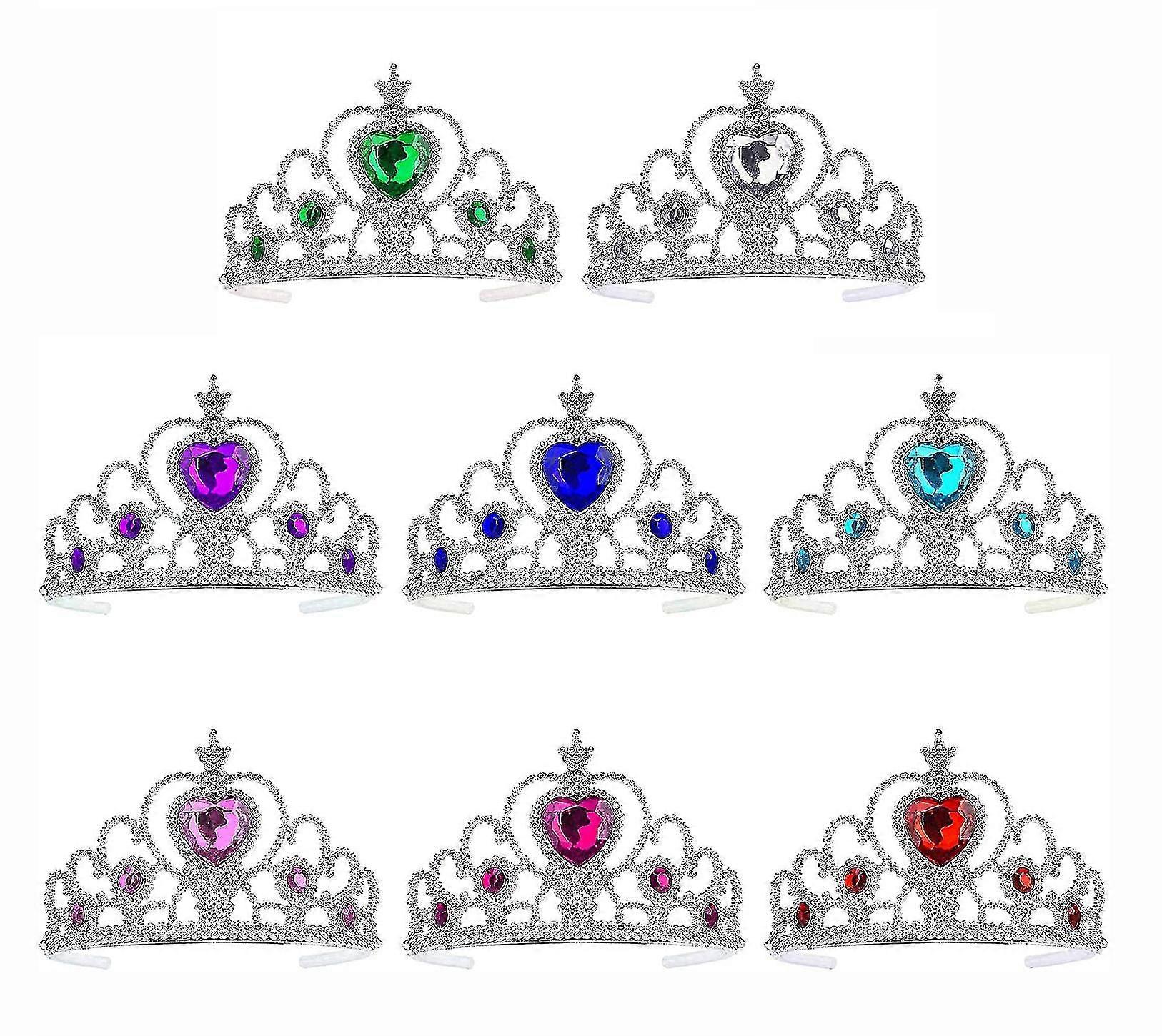 Set de 8 tiara de princesa infantil para niñas