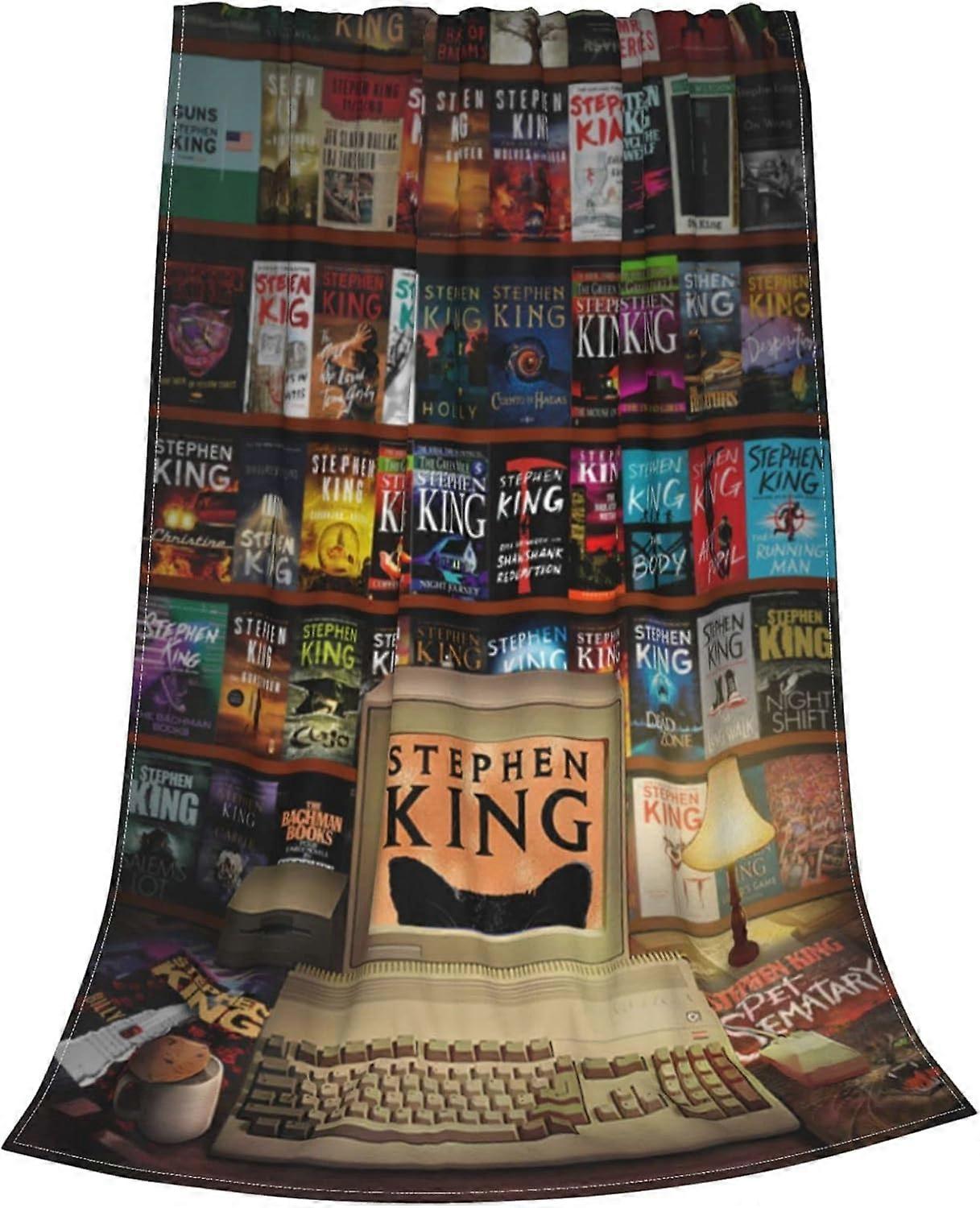 مجموعة كاملة من كتب الرعب من الملك بطانية دافئة لينة رمي بطانية من الفانيلا طوال الموسم للأريكة والسرير للأطفال في سن المراهقة Aldult