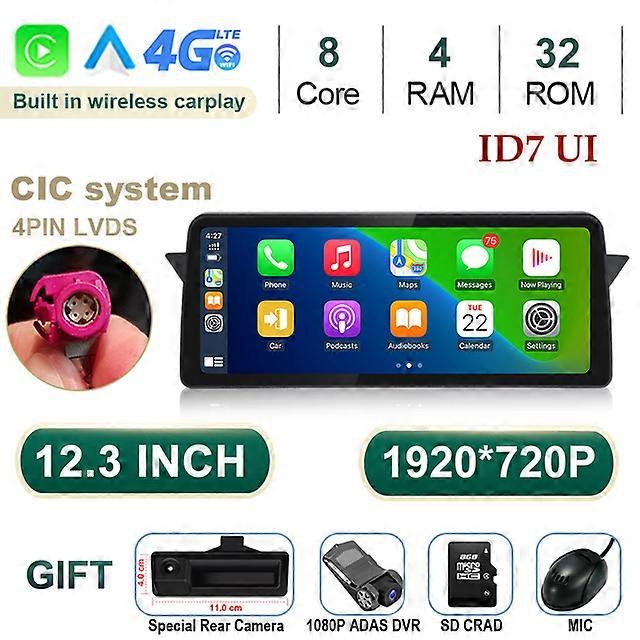 Android 12 1920*720P Screen Dvd Player 12.3 Inch For BMW X1 E84 2009 - 2015 Car Stereo Audio GPS Navigation Multimedia 8 Core BT