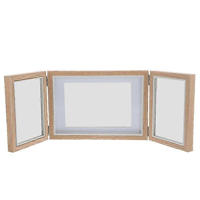 1pc Folding Creative Wooden Photo Frame Picture Frame Tabletop Frames For Home
