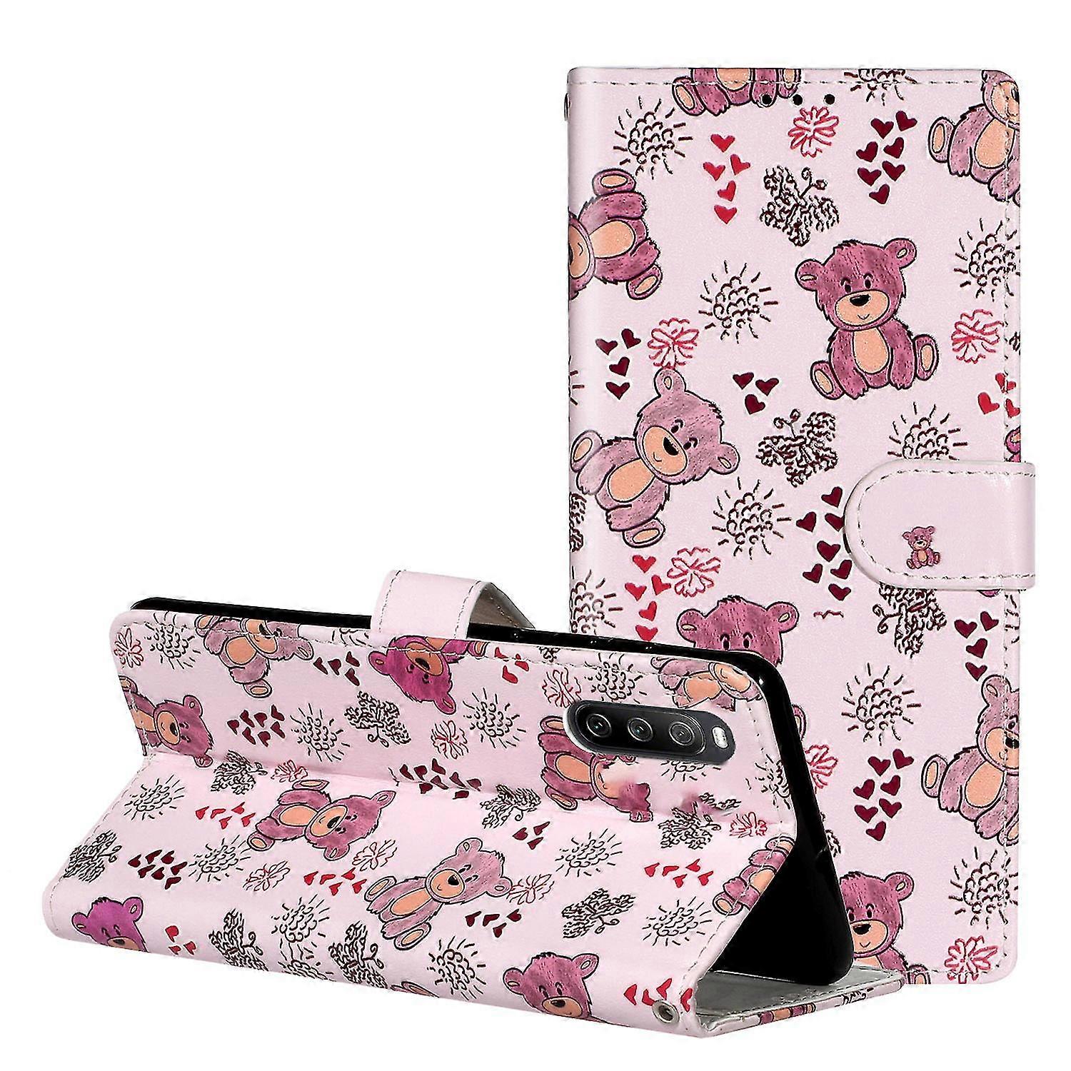 For Sony Xperia 10 V Wallet Case Pattern Printing Pu Leather Stand Phone Cover With Strap