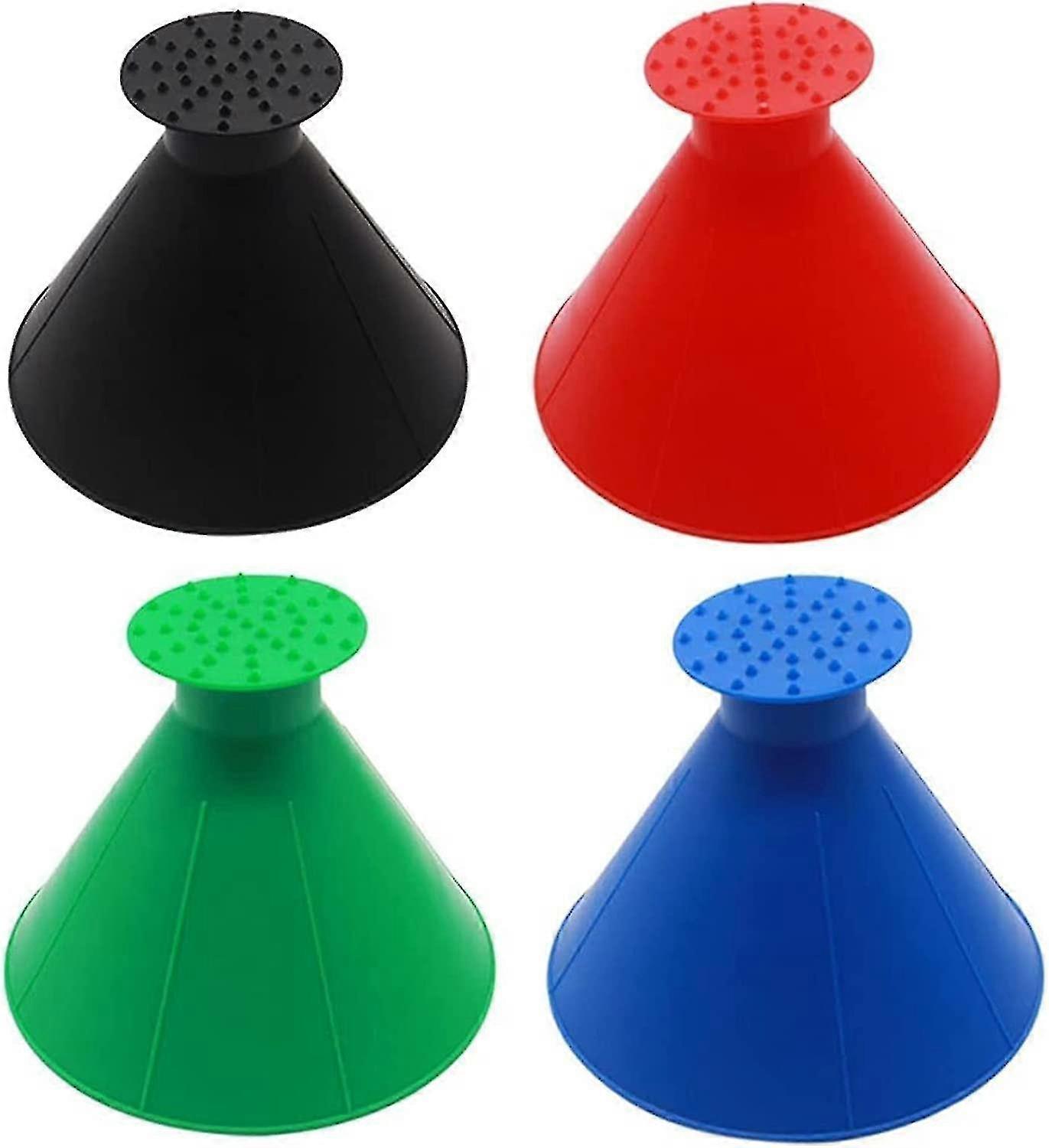 4pcs Ice Scr Al Ice Scrs For Car Creen Ice C Refuelling Funnel Shovel Wiper Brush Round Scr Ice Removal