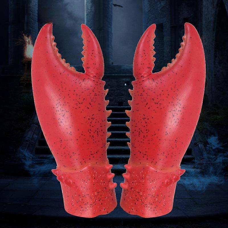 A Pair Giant Scorpion Claws Halloween Cosplay Costume Latex Animal Masks for Adults Party Decoration Props Red, Halloween funny party accessories prop