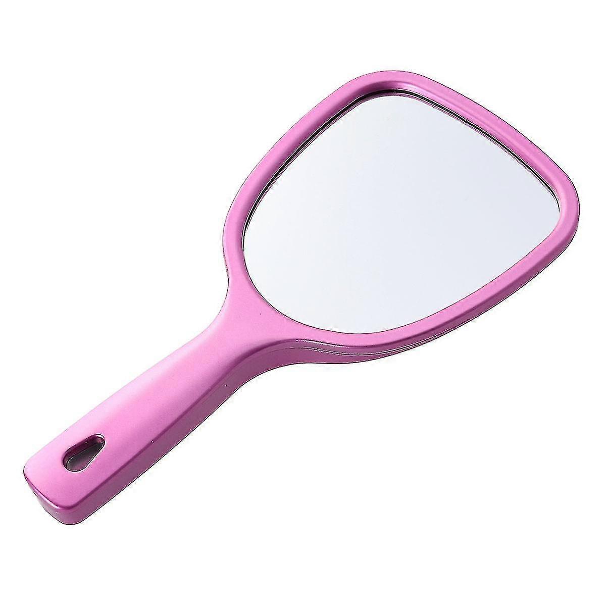 1pc Double Side Handheld Mirror Cosmetic Mirror Back 2x And 3x Magnification Round Mirror (silver)