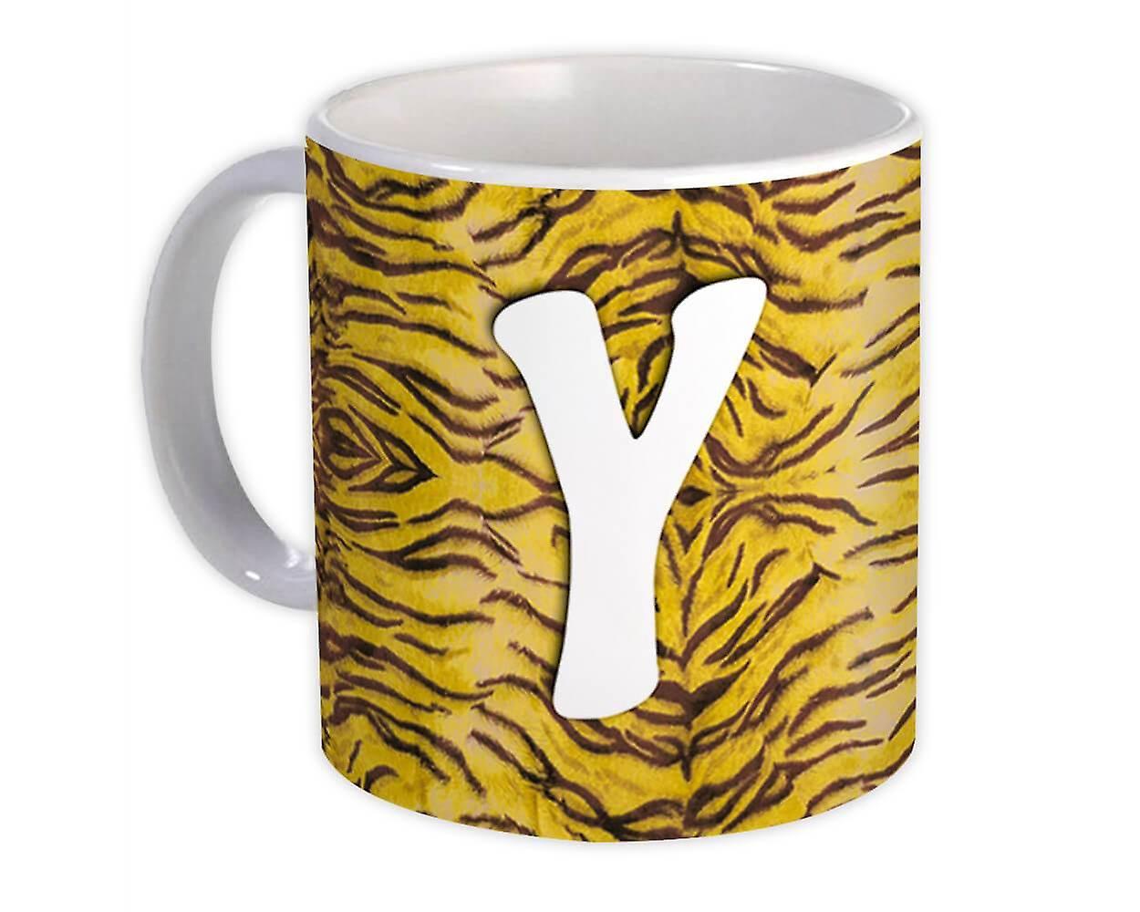 Gift Mug: Monogram Letter Y Tiger