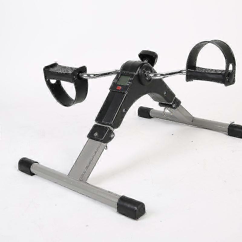 Under Desk Bike Pedal Exerciser With Electronic Display For Legs And Arms Workout (fully Assembled Folding Exercise Pedaler, No Tools Required)