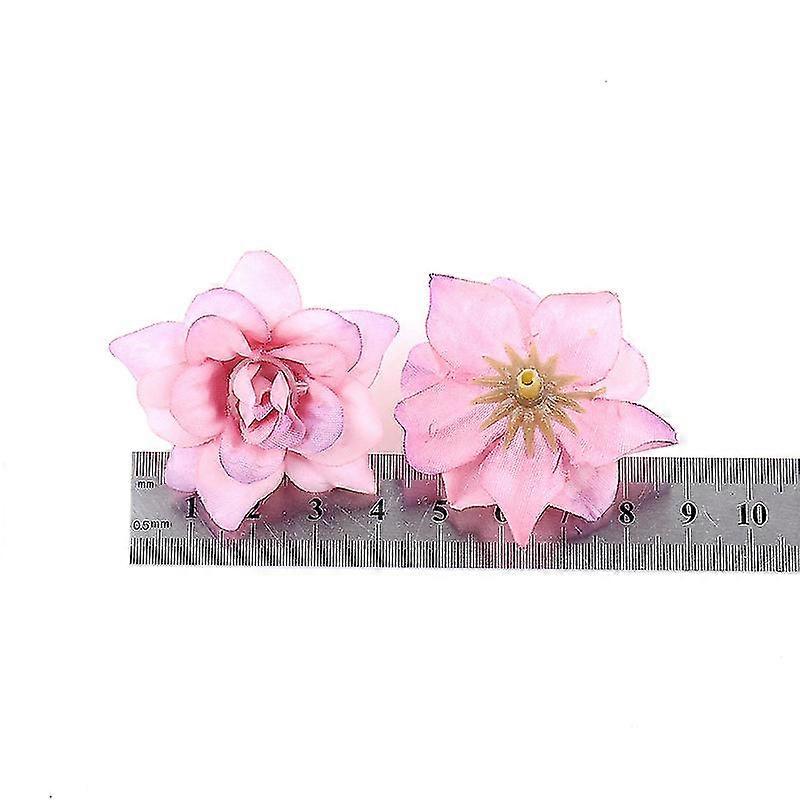 10pcs Flor Artificial 4.15cm Seda Rosa Flor Branca Roxa