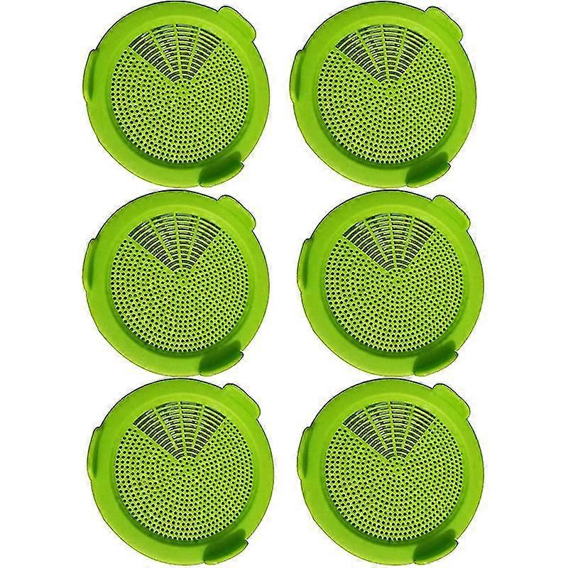 Sprouting Jar Strainer Lids (6 Pack) - Wide Mouth Mason Jar Screen Sprouting Kit
