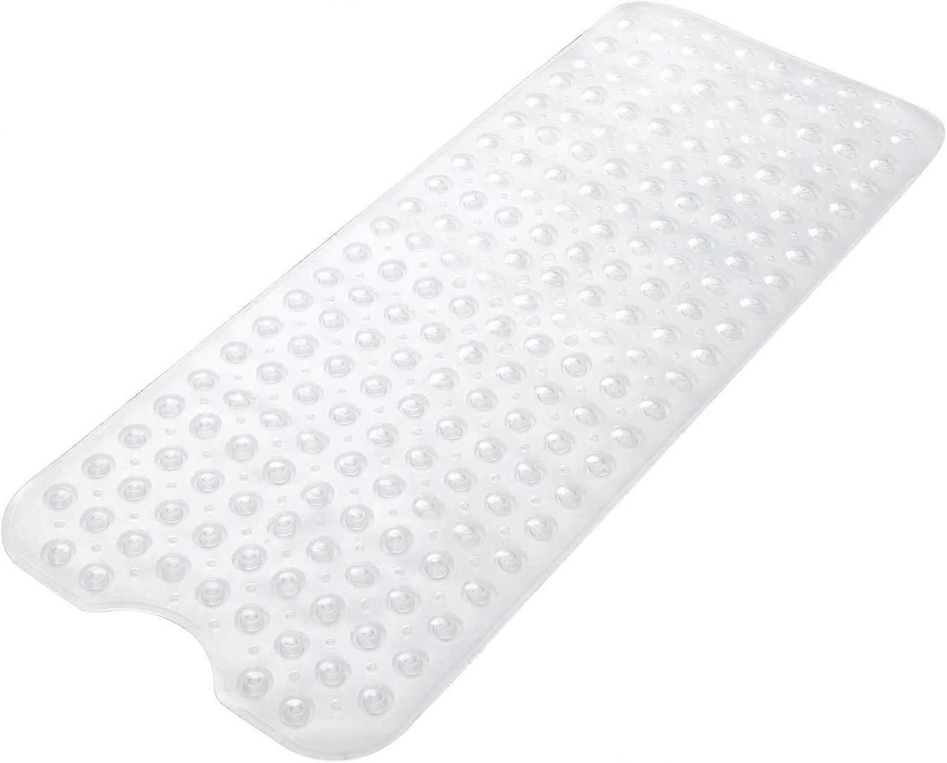 Bath Mat 40*100cmTransparent Non-Slip,Mildew Resistant,Extra Long,Antibacterial,BPA,Latex Phthalate Free,Machine Washable,Ideal for Kids