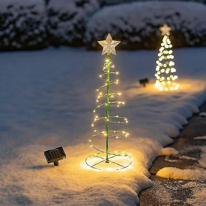 Solar Powered Led Christmas Tree Stake Light Outdoor Yard Garden Pathway Light