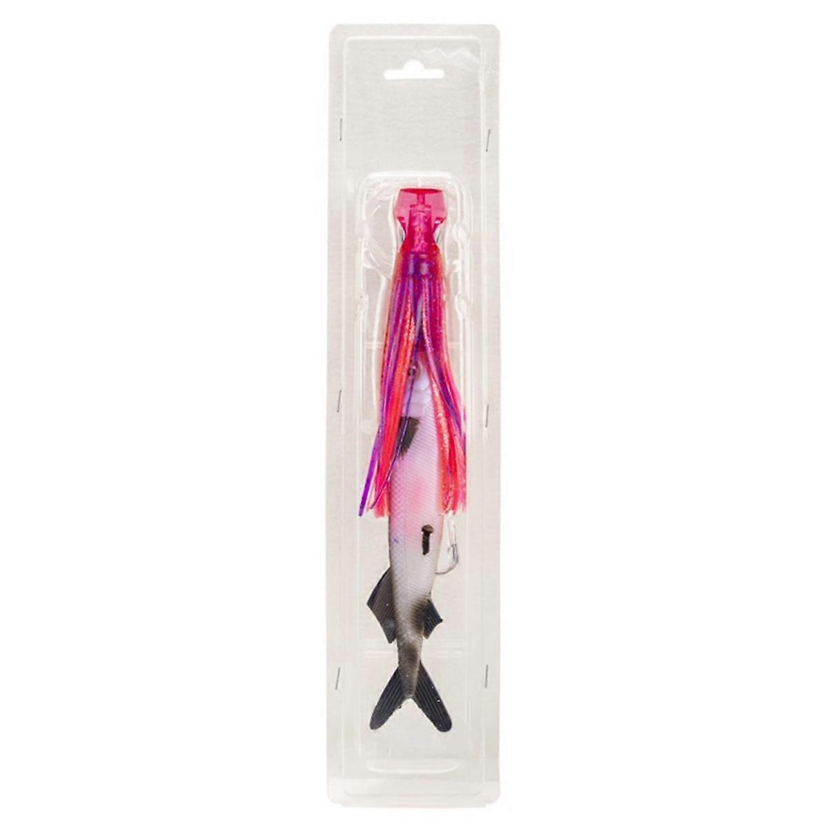 Boat Fishing Trolling Octopus Soft Bait Combo Sea Fishing 11 Inch Tied Hook Fish Shape Soft Bait Se