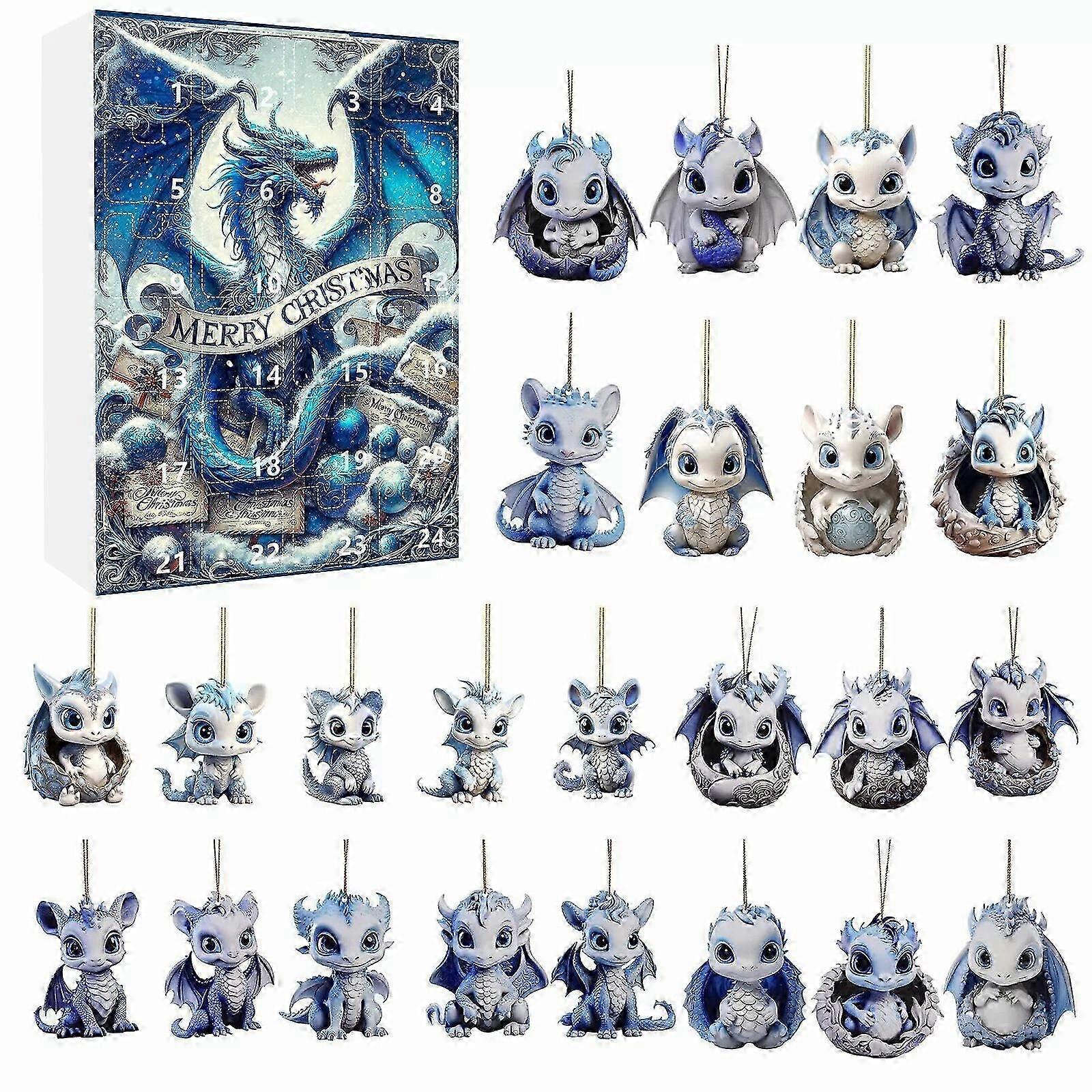 Dragon Advent Calendar Blind Box Action Figure Toy Christmas Gift