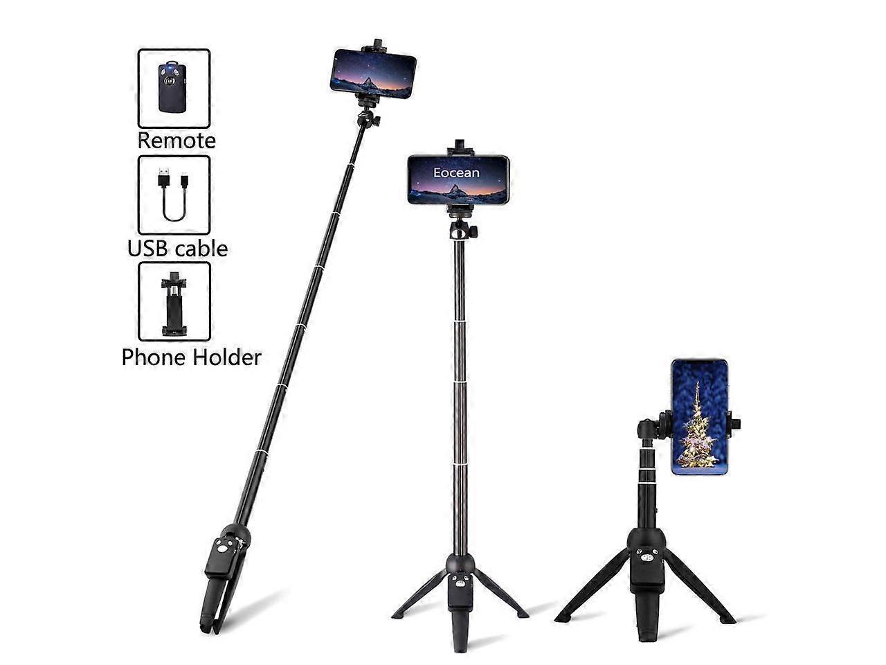 Professional Selfie Stick Tripod, 40-inch Extendable Selfie Stick with Wireless Remote and Tripod Stand for iPhone 14 13 12 11 pro Xs Max Xr X 8 7, An
