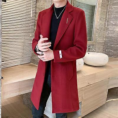 Trenchcoat Weinrot Mantel Herren ASOS DESIGN – Trenchcoat Aus