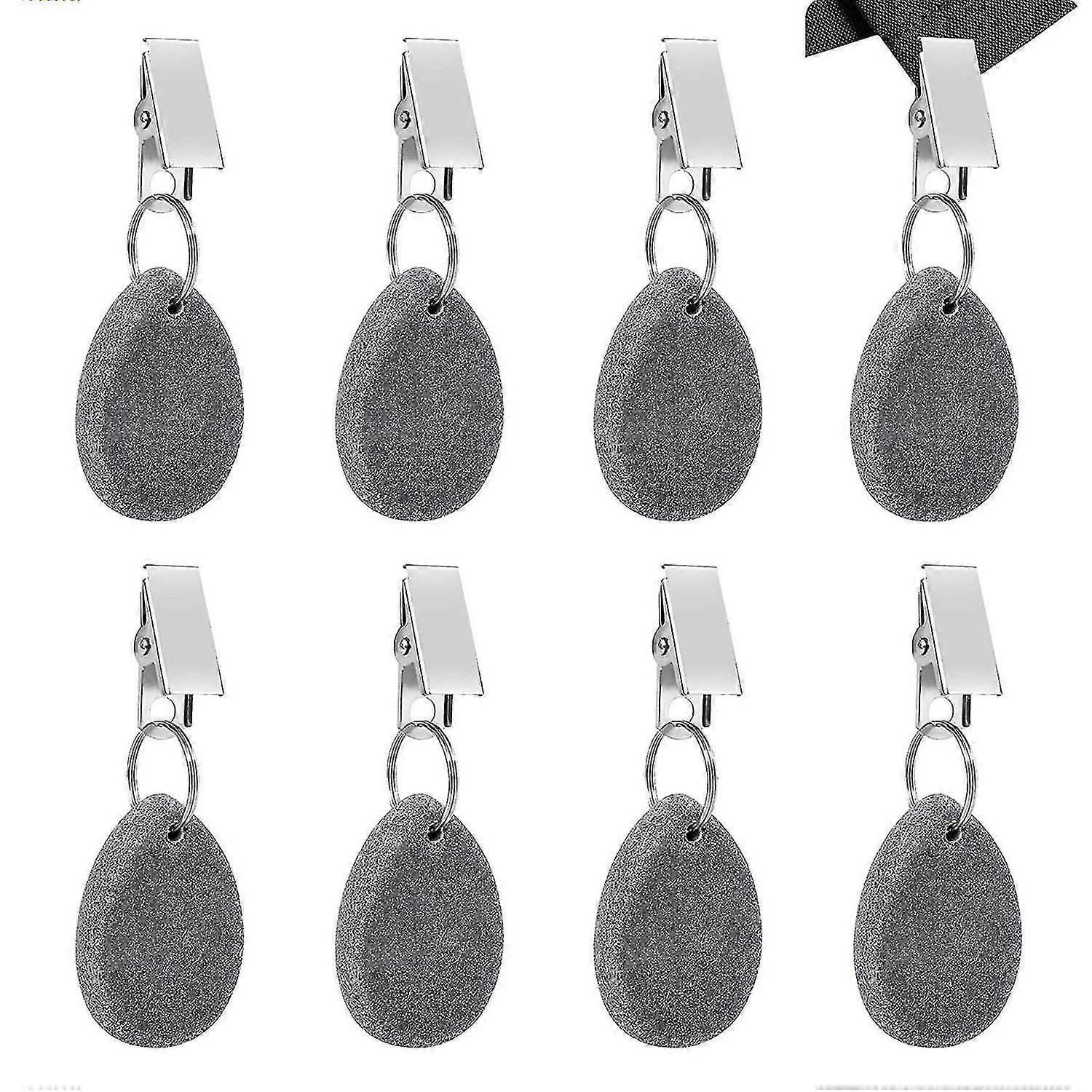 8-Piece Marble Tablecloth Weights Set for Outdoor Camping