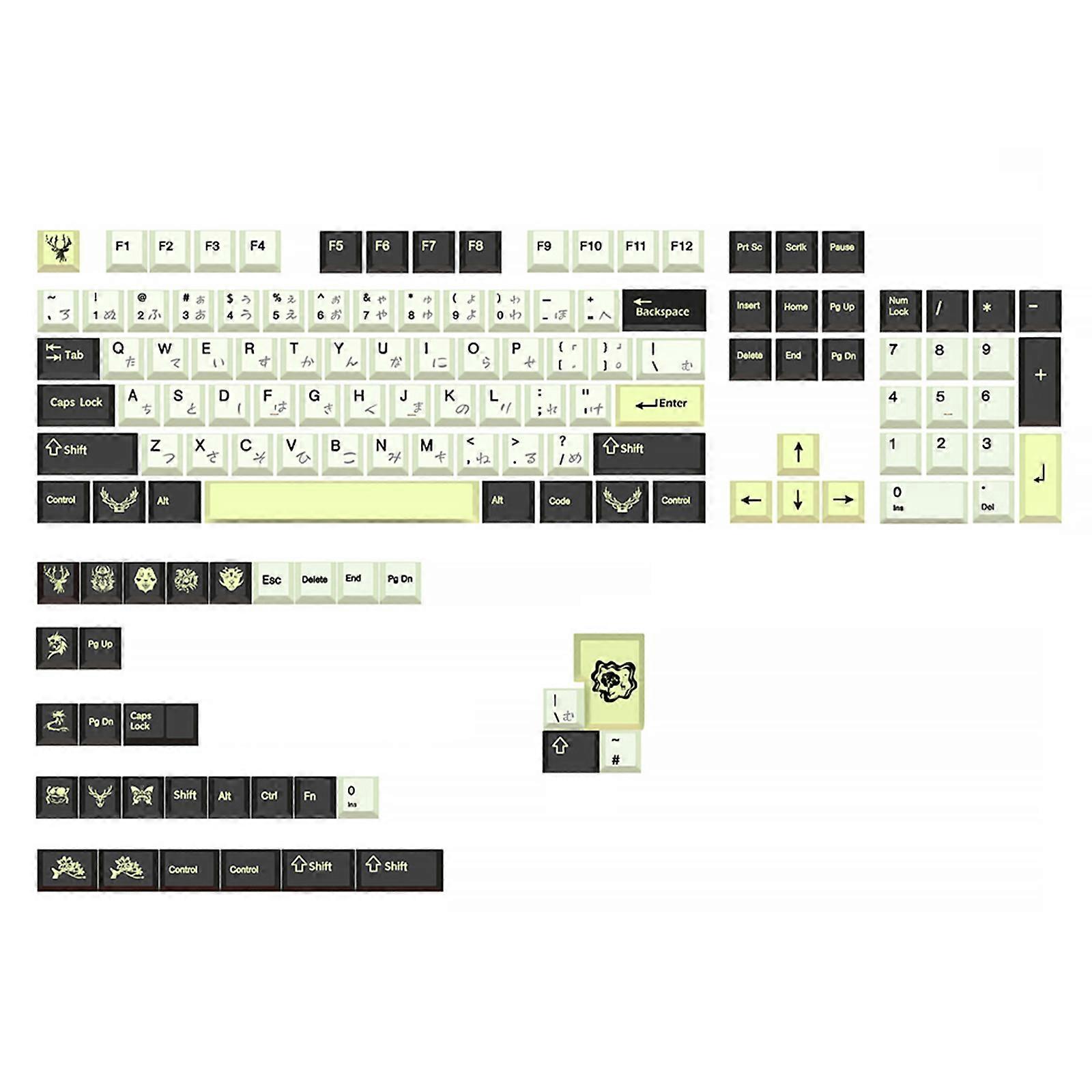 136 Custom Animals Keycaps Cherry Profile Suitable for Cherry MX Switch for Key