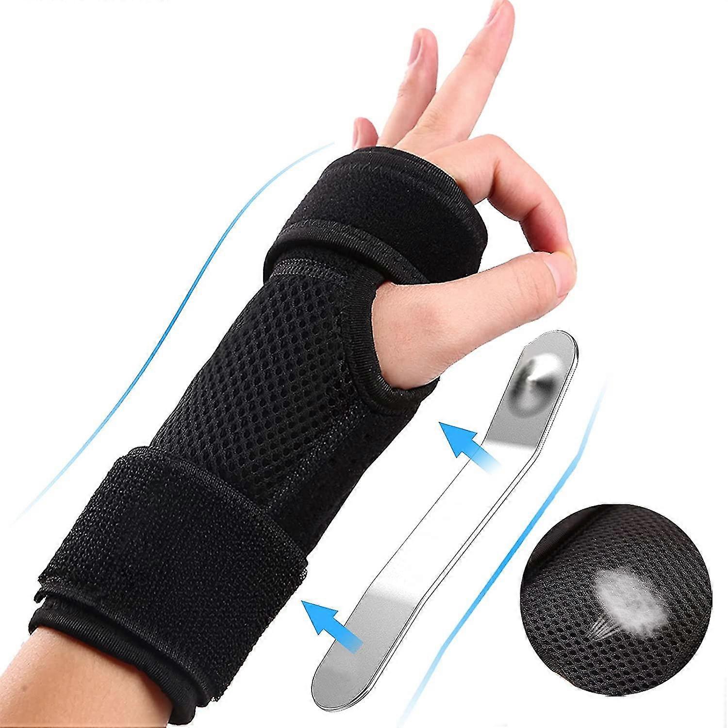 Carpal Tunnel Wrist Brace Night Support, Wrist Support Braces Right Hand With Splint For Tendinitis, Arthritis, SprainLeft Hand L