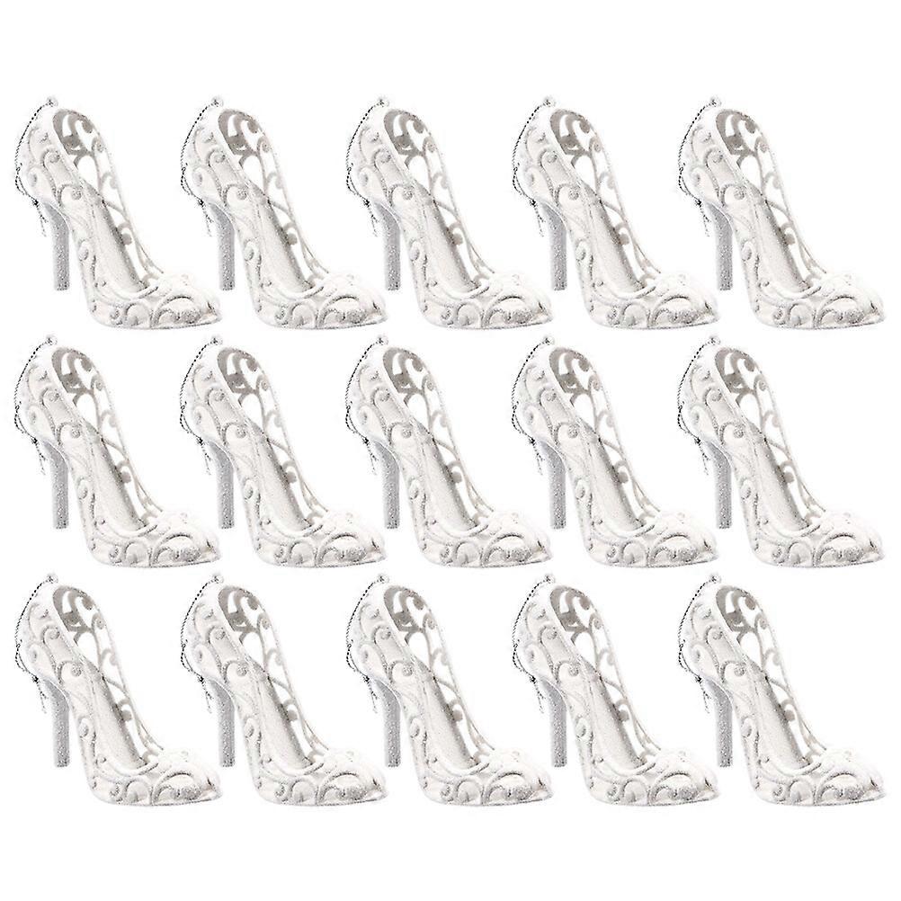 15Pcs Xmas High Heels Pendant Christmas Scene Layout Prop Xmas Tree Hanging Decor