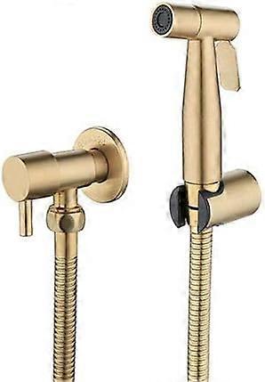 Spruzzatore per WC in acciaio inossidabile, kit spruzzatore bidet, spruzzatore per WC per rubinetto (oro)