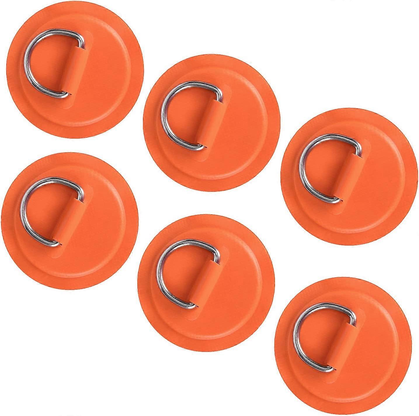 6-pack roestvrijstalen D-ringpatch voor opblaasbare boot kajak rubberboot SUP