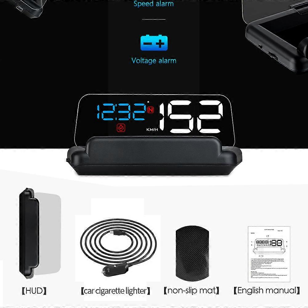 WiiYii T900 Car Cigarette Lighter GPS Auto Speed HUD Head-Up Display Speedometer On-board Computer Alarm for All Cars KMH/MPH