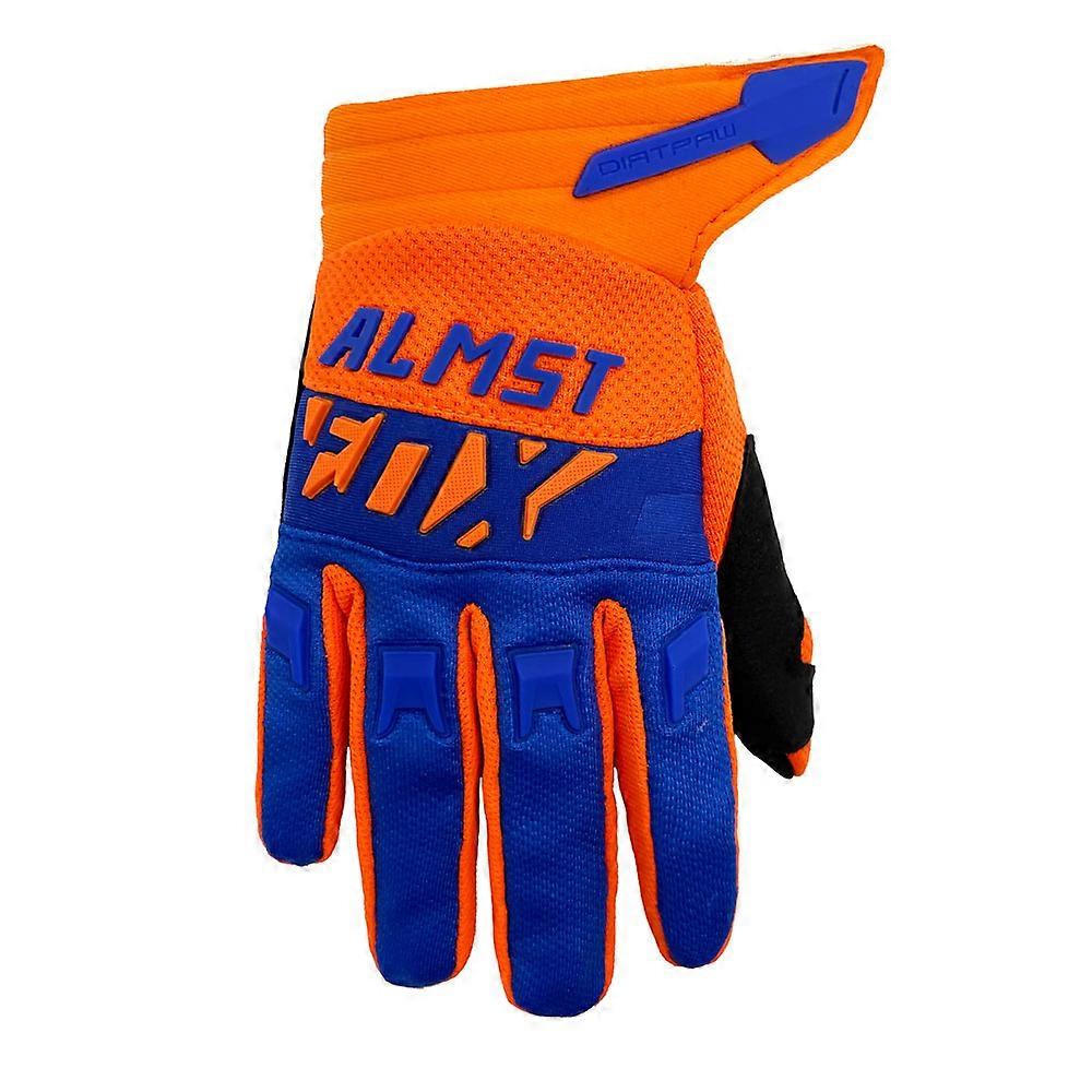 Almst Fox 2022 MTB Mountain Bicycle Gloves for Children Defend ATV UTV Full Finger Balance Bike Gloves for Age 6-12 Years Old