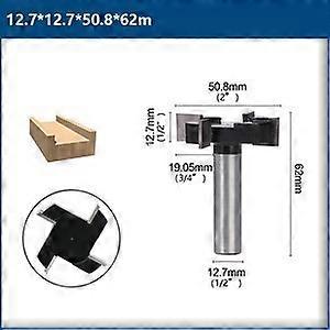 CNC Spoilboard Overflate Ruter Bits 14 tommer 12 tommers skaftplate Flattening Router Bit Høvling Bit Trehøvling Bit