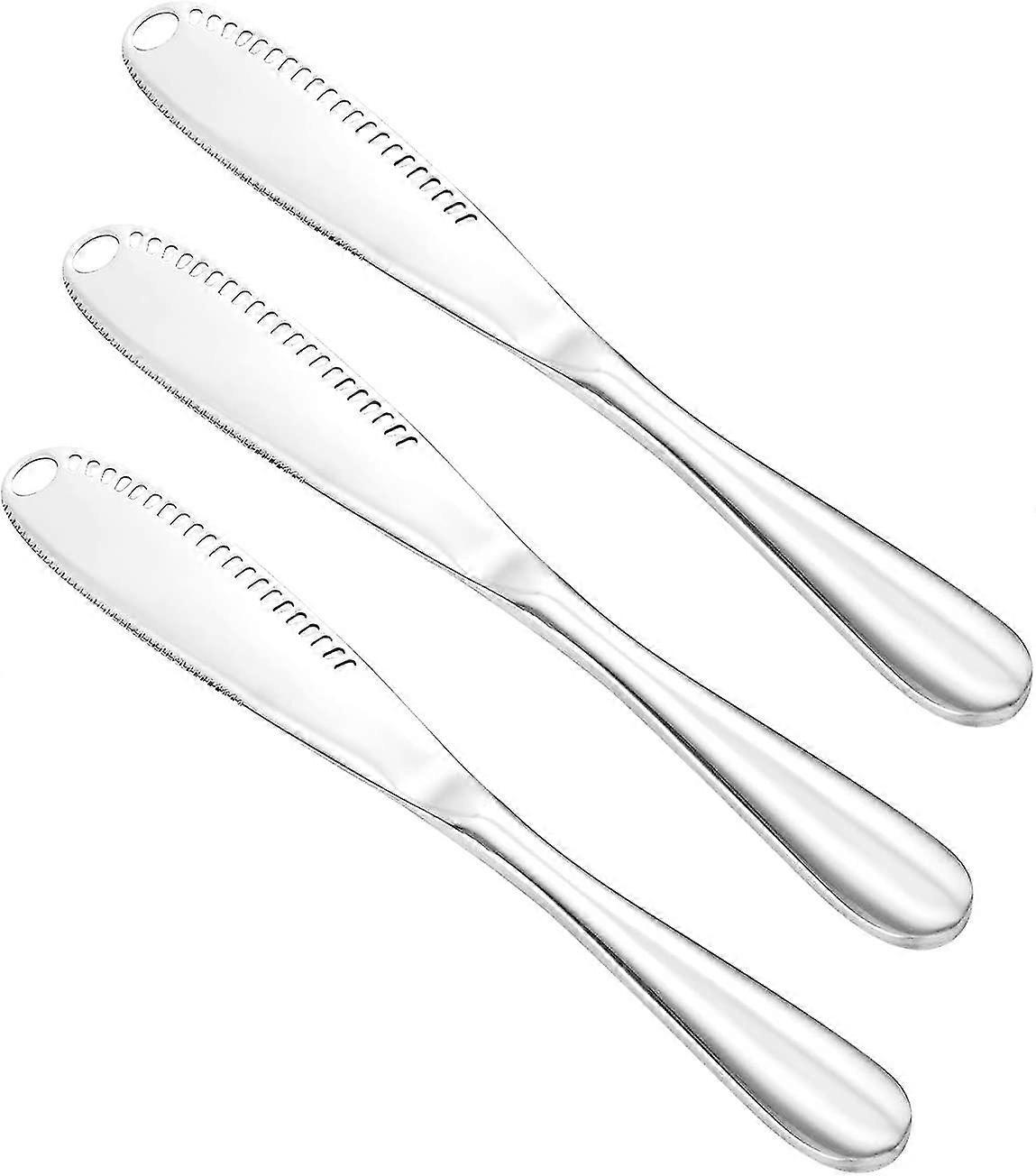 Botermes RVS Boterstrooimes (3pack zilver)