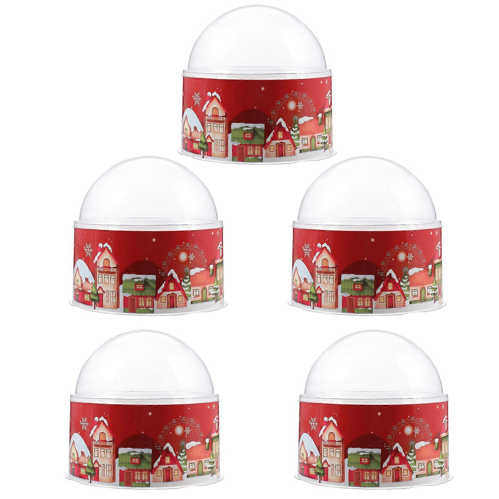 5 Sets Cupcake Container Wedding Candy Boxes Winter Bakery Boxes Muffins Dome Box Cake Dome Container