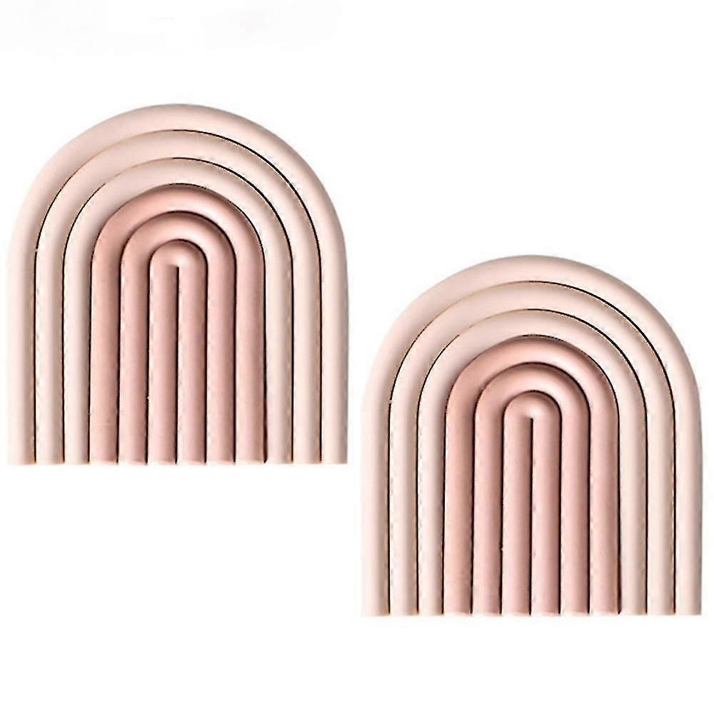 4 Pcs Silicone Removable Coaster Insulation Pad Coaster Plate
