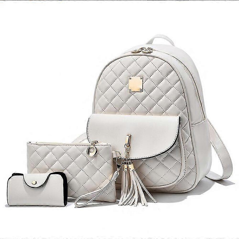 Women's Small Elegant Leather Backpack - 3 In 1 Handbag Modern Backpack