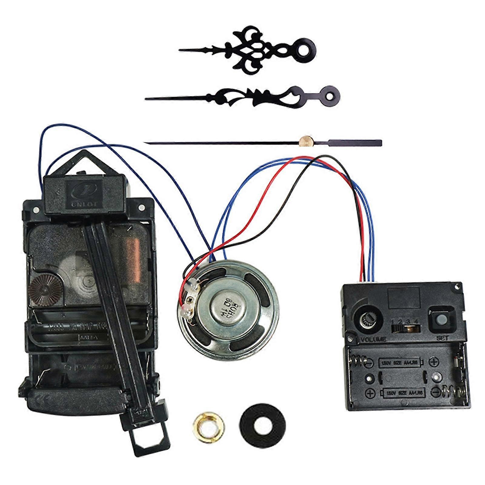 JIKAIX 1 Set Clock Movement Volume Adjustable Labor-saving Low Noise Convenient Simple Installation Replaceable Plastic Quartz Movement Clock Replacem