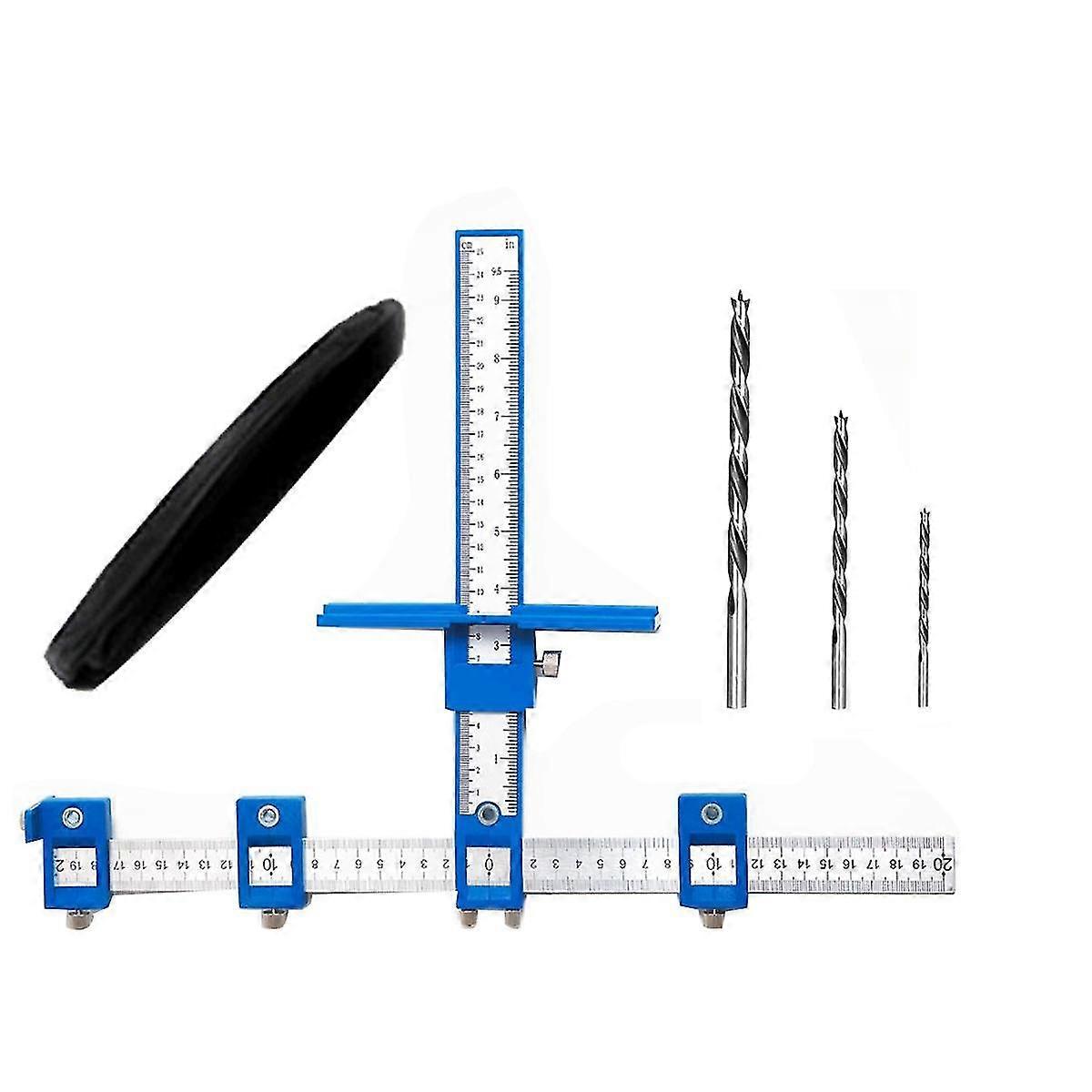 Cabinet Hardware Jig, Cabinet Handle Jig With Point Wood Drils Bits, Cabinet Jig For Handles And Pu