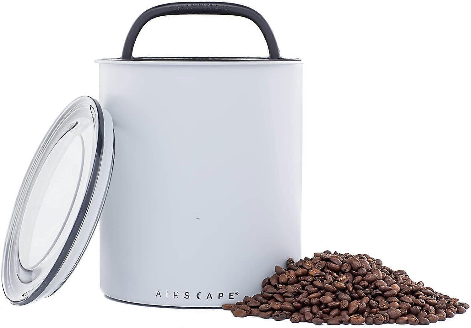 Matte GrayLargeAirscape Coffee Storage Canister (2.2 lb Dry Beans) - Extra Large Kilo Size Food Container, Patented Airtight Lid with Two Way Valve Pu