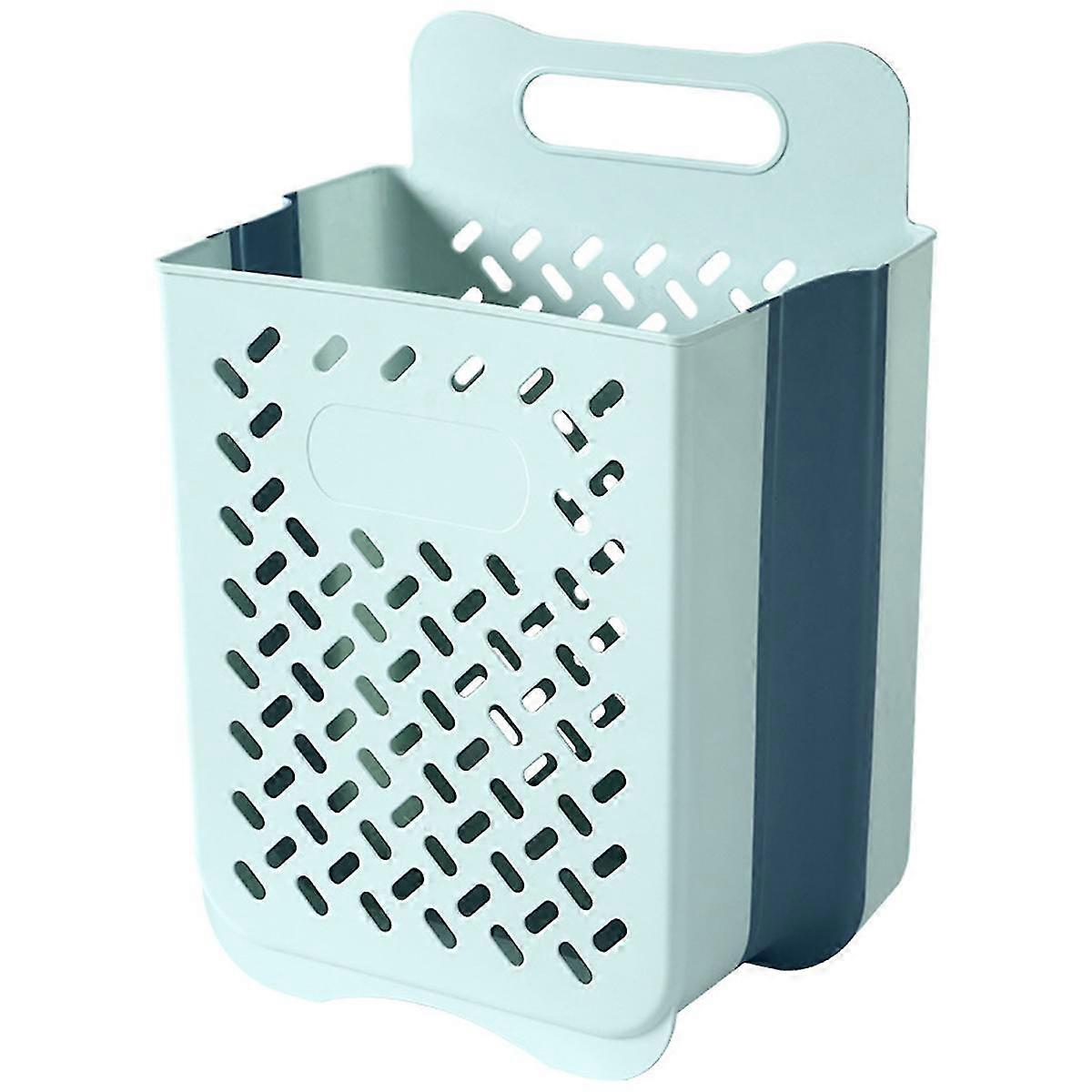 Plastic Collapsible Hanging Laundry Basket With Carry Handle