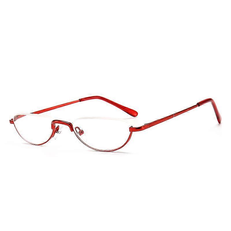 빈티지 독서 안경 휴대용 고화질 금속 스프링 경첩 반달