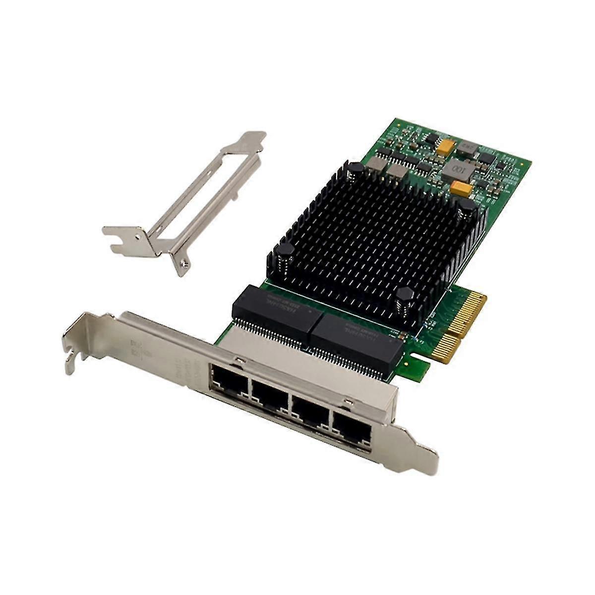 I350-t4 Pci-e X4 بطاقة شبكة خادم جيجابت أربعة منافذ Rj45 جيجابت بطاقة شبكة خادم الرؤية الصناعية