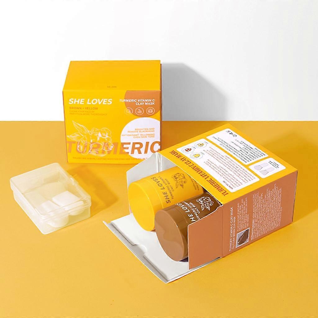 Face Blackhead Remover Turmeric Clay Mask Vitamin C Deep Pore Cleansing