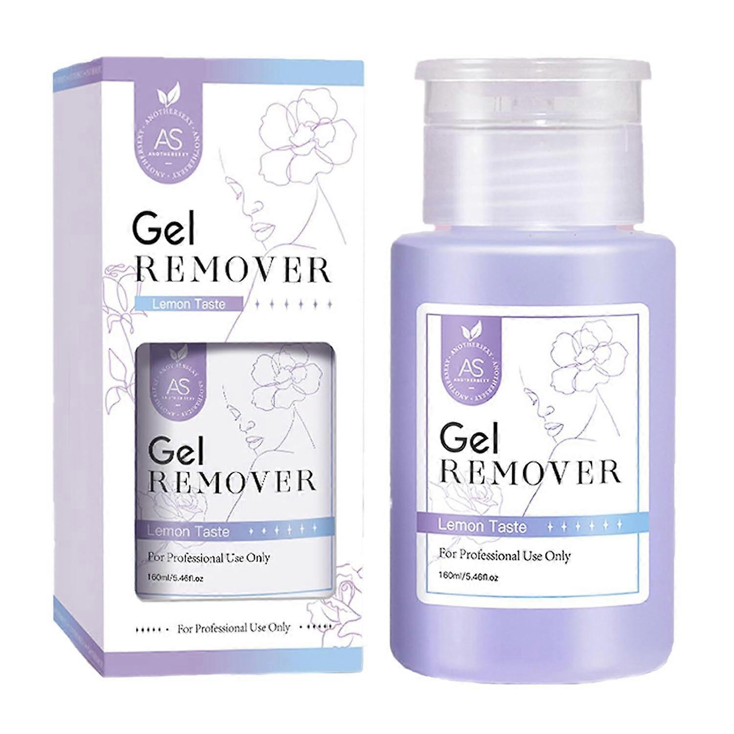 Gel Polish Remover Acetone, Nail Polish Remover, 160ml Nail Varnish Remover Quickly & Effective - Soak off Gel Remover Moisturizing Soften Nails