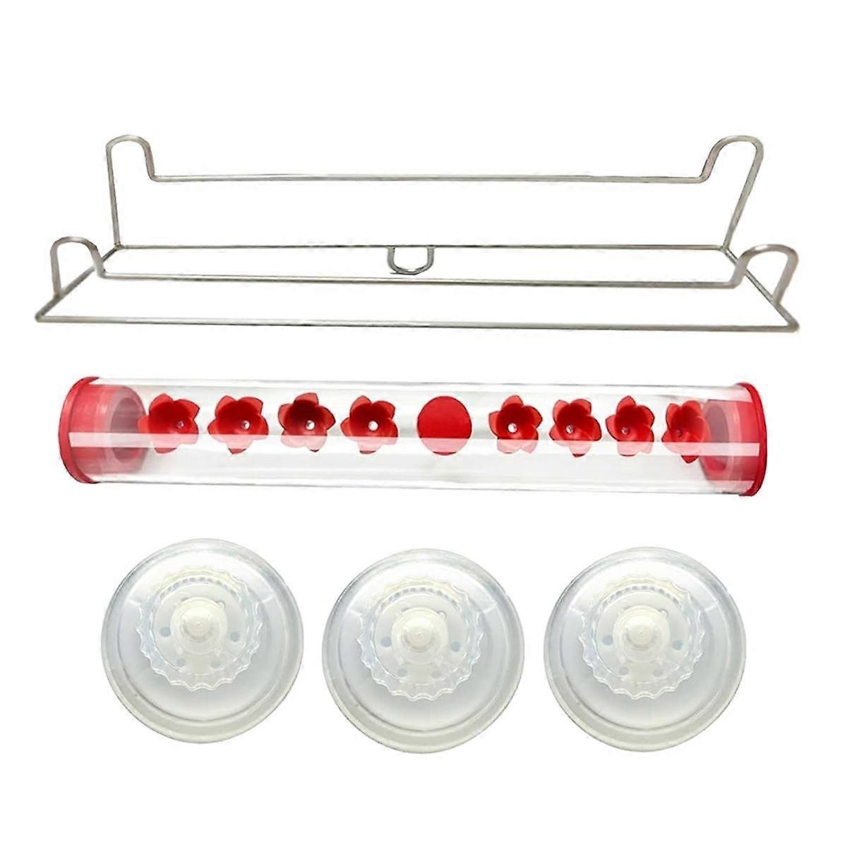 Window Hummingbird Feeder,Suction Cup Hummingbird Feeder for Window with Ant-Proof Feeding Ports and Perches