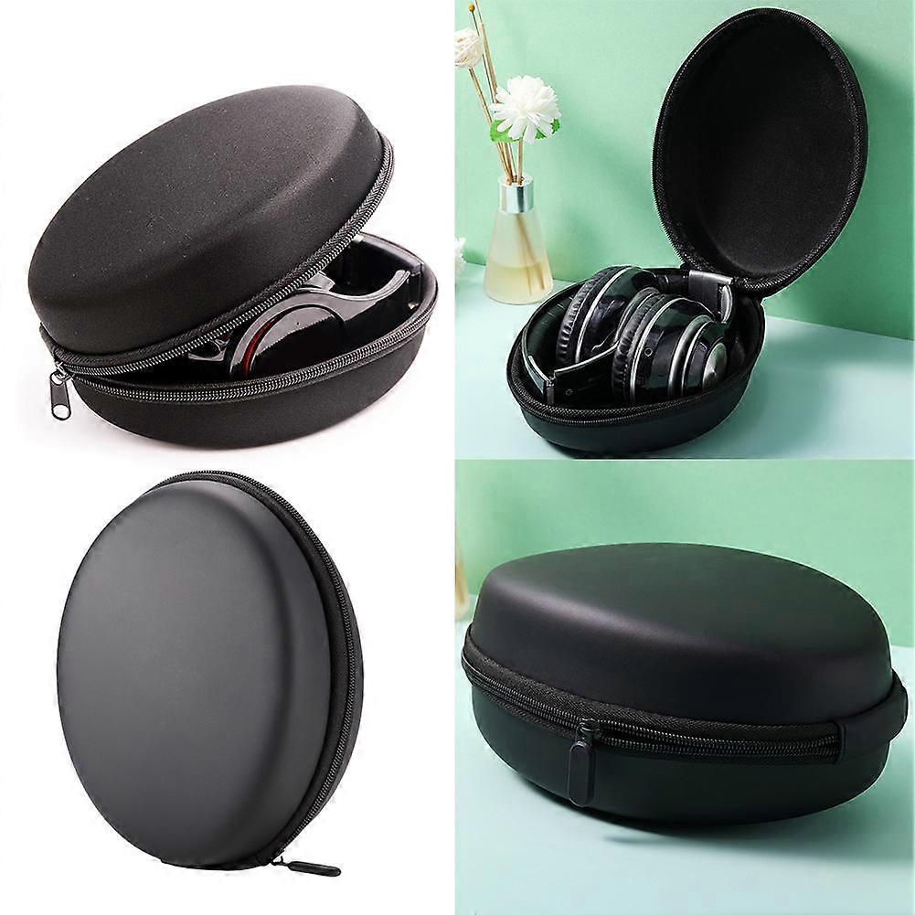 旅行硬质耳机盒可折叠耳机收纳袋盒 |黑