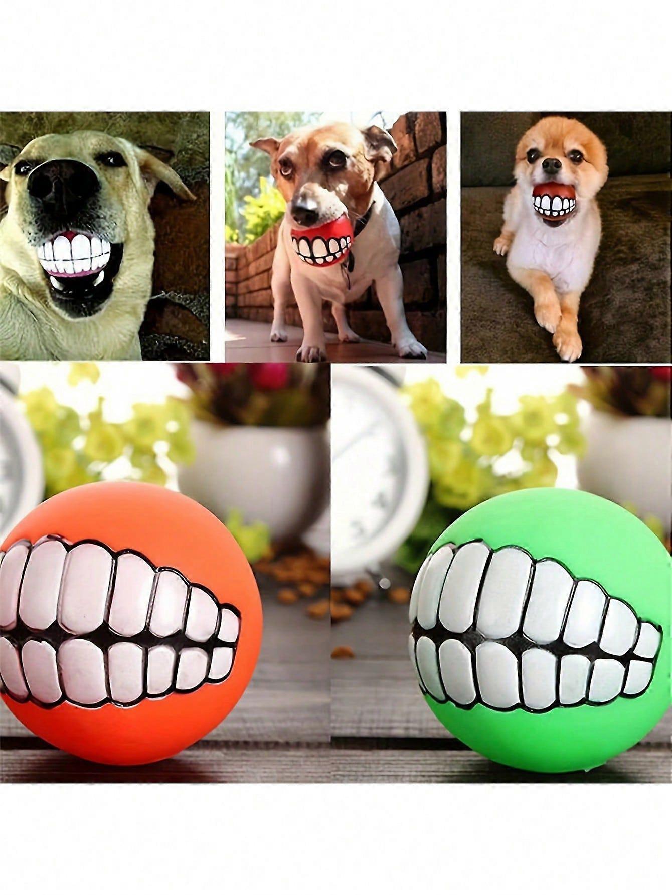 1pc Random Plush Sound Effect Pet Toy, Thick Rubber Chew Ball