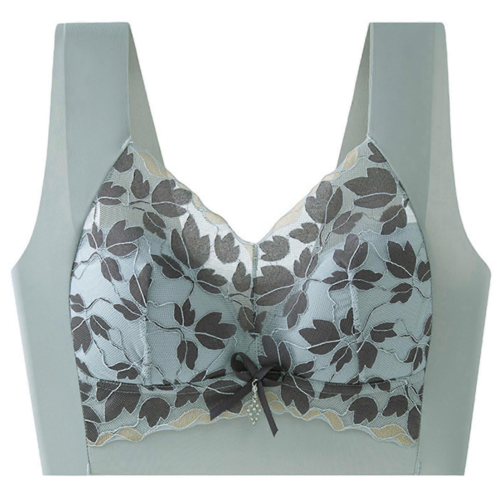 Womens Plus Szie Push-up Lace Bra, Anti-Sagging Seamless Lingerie Bra, Comfort Support Underwear Enhances Large & Small Breasts