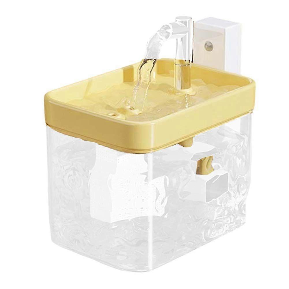Automatic Circulation Drinking Water Dispenser Unplugged Wireless Induction Fountain 1.5l Large Pet