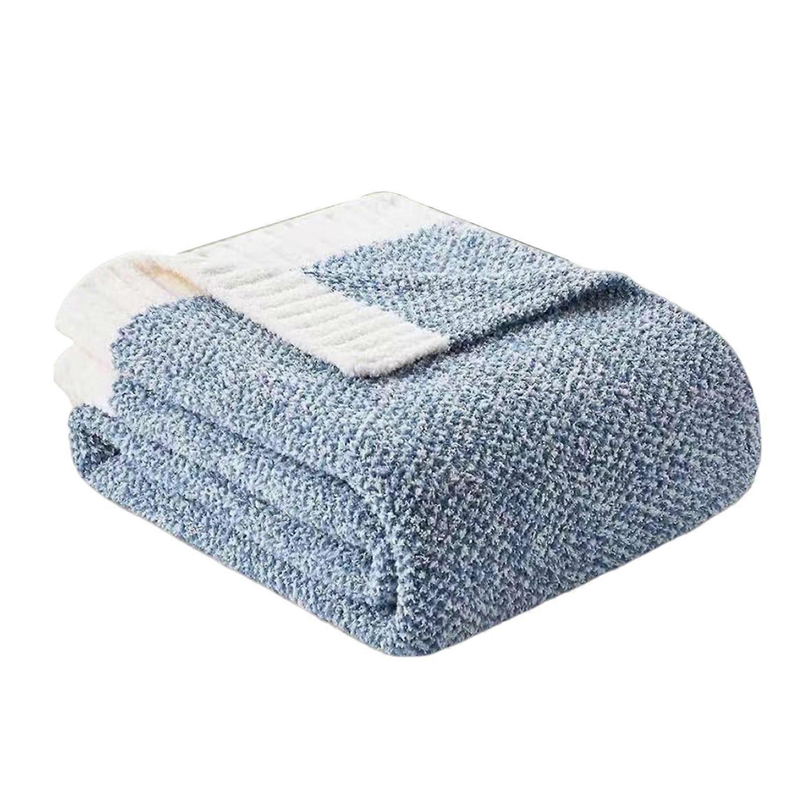 Winter Knitted Throw Blanket Super Soft Warm Blankets Cozy Fuzzy Plush Lightweight Machine Washable Throws for Sof Bed Camping